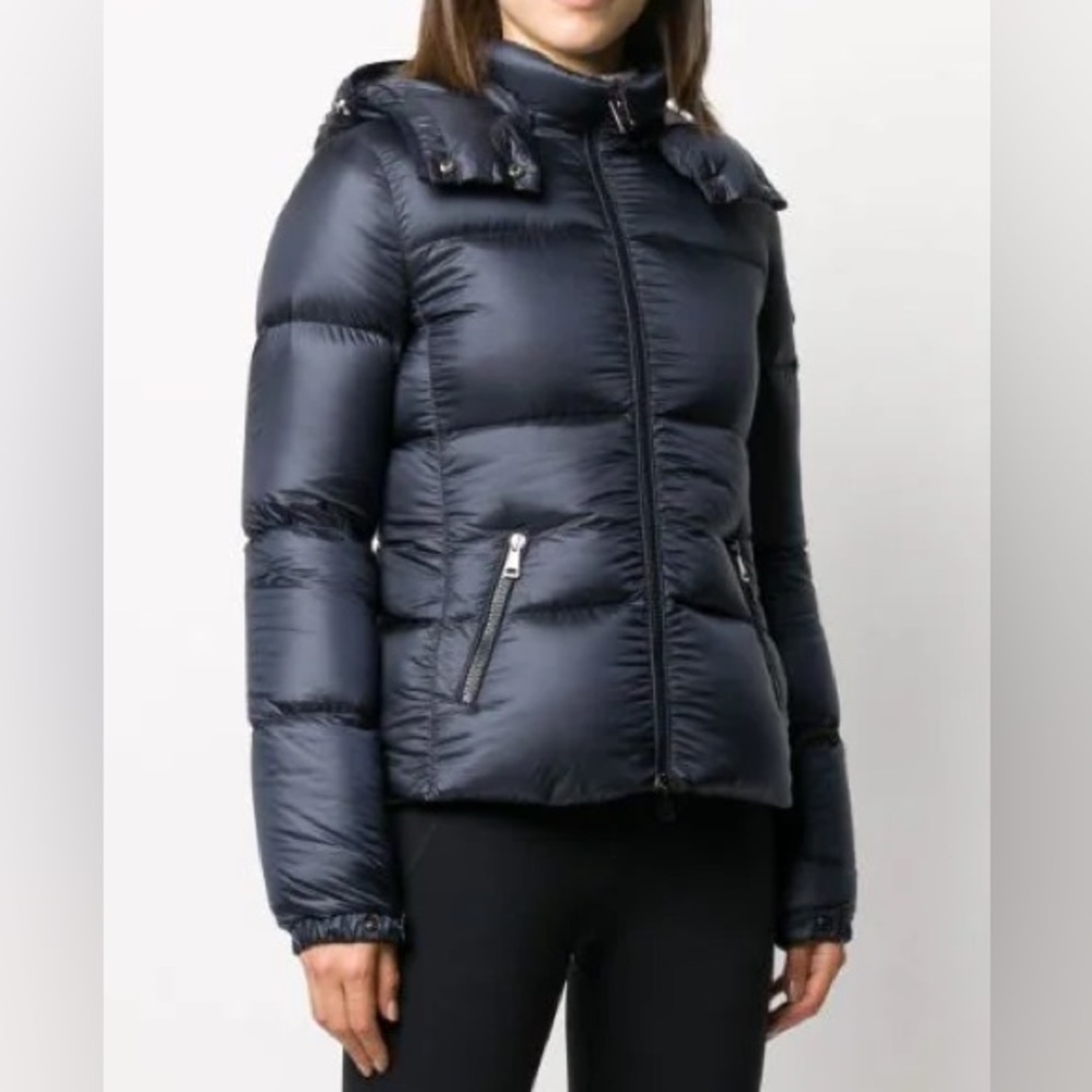 Moncler Fourmi hooded down puffer coat, black size 1